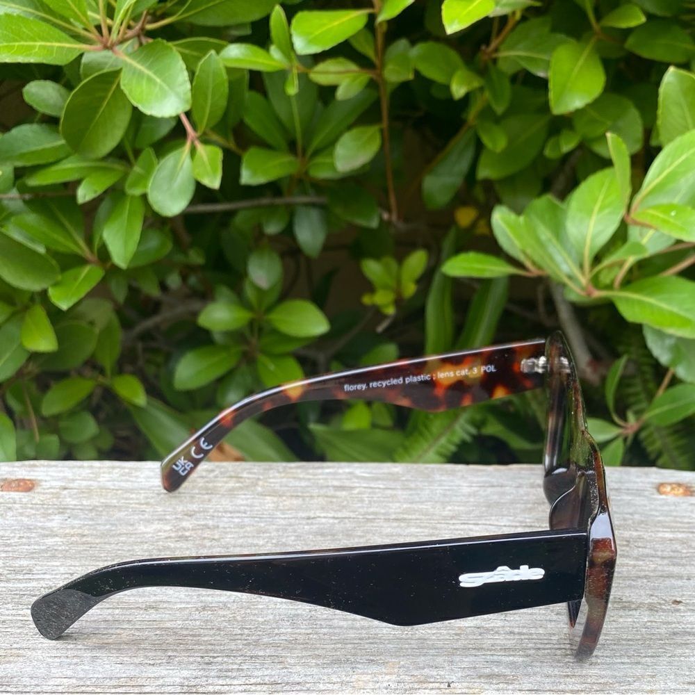 NIB Women's SZADE FLOREY BLACK/TORTOISE/MOSS POLARIZED SUNGLASSES Sustainable - Picture 4 of 13